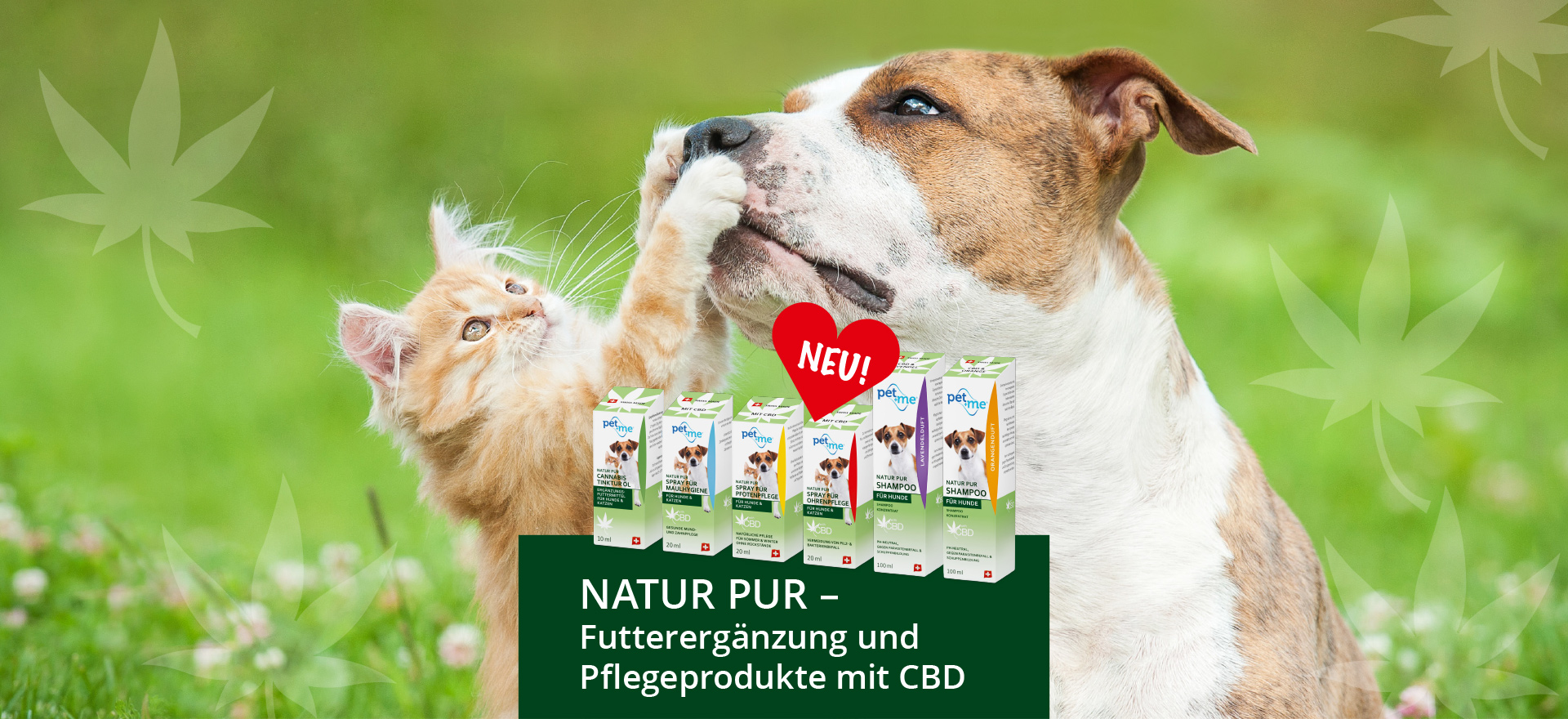 Slide pet+me® CBD-Produkte